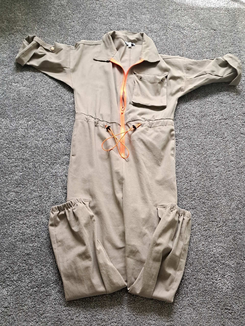 Fashion Nova Tan Utility Jumpsuit
